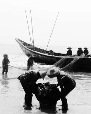70周年人文-70周年摄影大赛-场景-黑白-船舶 图片素材