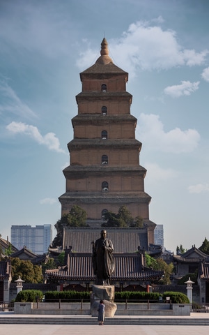 城市-西安市-雁塔-塔-建筑 图片素材