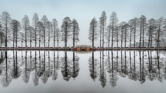武汉-东湖-倒影-水面-风景 图片素材