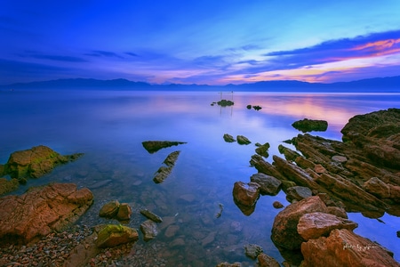 旅拍-碎片-海-海水-朝霞 图片素材