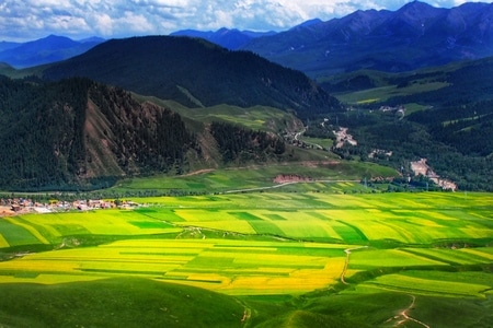 风光-旅拍-甘肅-卓尔山-你好2020 图片素材