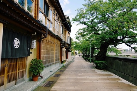 日本-旅行-金沢-街-街道 图片素材