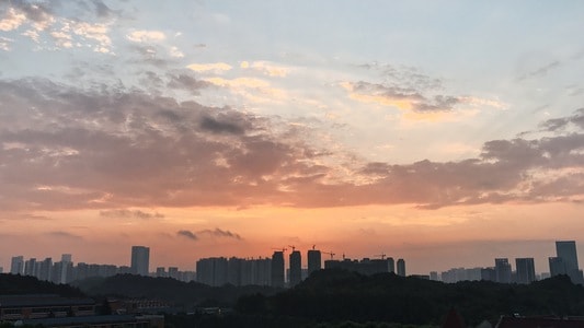 手机摄影-天空-夏天-记录-城市 图片素材