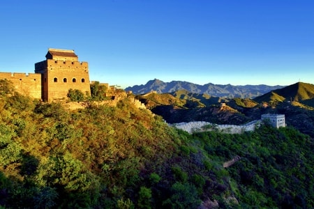 长城-金山岭-日出-城堡-风景 图片素材