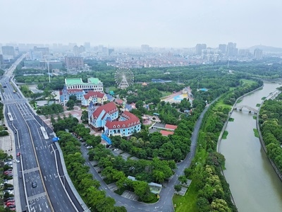 色彩-我的六月-手机-游乐城-河流 图片素材