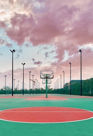 大学-篮球-篮球场-体育-运动 图片素材