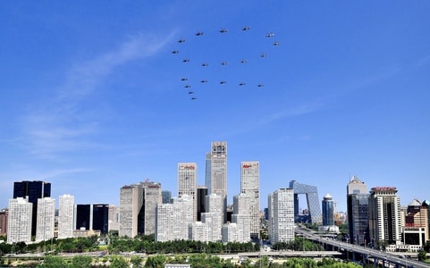 战机-阅兵-北京-军事-大厦 图片素材
