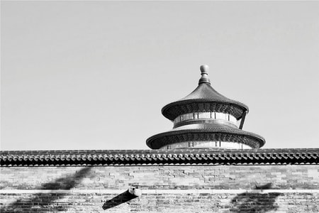 北京-天坛-黑白-古建筑-清真寺 图片素材