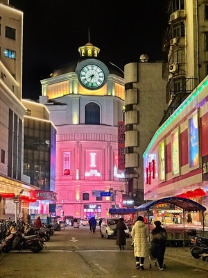 武汉加油-疫情-手机摄影-夜景-夜景 图片素材