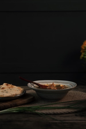 美食-暗调-家常菜-滑肉汤-食物 图片素材