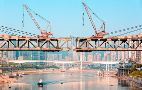 重庆-桥都-建筑-桥梁-勒是雾都 图片素材