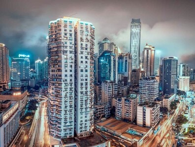 勒是雾都-夜景-建筑-重庆都市夜景-山城 图片素材