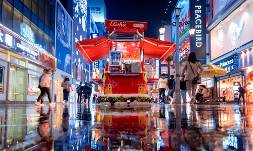 富士-成都-街拍-城市-夜景 图片素材