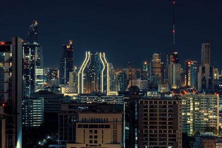 科技感-城市天际线-曼谷-夜景-城市 图片素材