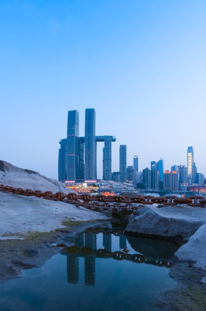 地标-桥-桥都-江水-勒是雾都 图片素材