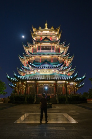 古建筑-鸿恩阁-塔楼-重庆鸿恩寺公园-勒是雾都 图片素材