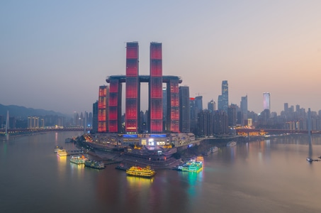 地标-桥-桥都-江水-勒是雾都 图片素材