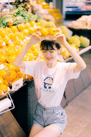 超市-西安写真-西安约拍-少女-日系 图片素材