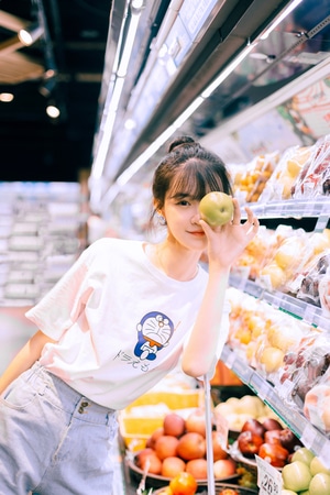 超市-西安写真-西安约拍-少女-日系 图片素材