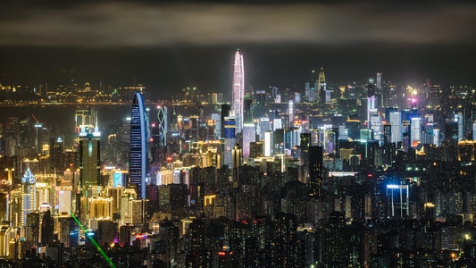 看你的城市-城市-城市风光-夜景-楼房 图片素材