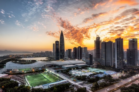 夜色-城市色彩-城市-建筑-高楼 图片素材