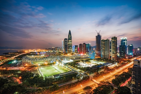 夜色-城市色彩-城市-建筑-高楼 图片素材