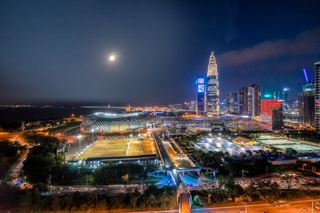 夜色-城市色彩-城市-建筑-高楼 图片素材
