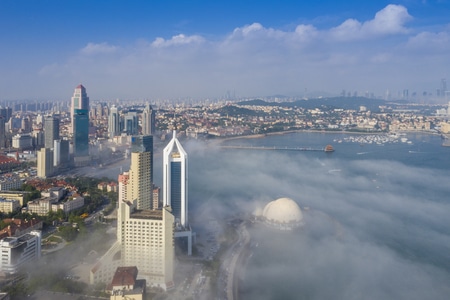 青岛市-你好2020-城市-建筑-房屋 图片素材