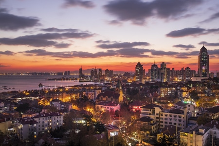 风光-信号山-夜景-城市风光-建筑 图片素材