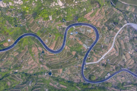 青岛市-你好2020-风光-道路-公路 图片素材