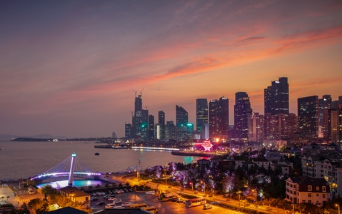 风光-奥帆中心-夜景-城市-城市风光 图片素材