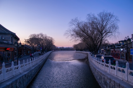 北京-胡同-什刹海-街拍-天空 图片素材