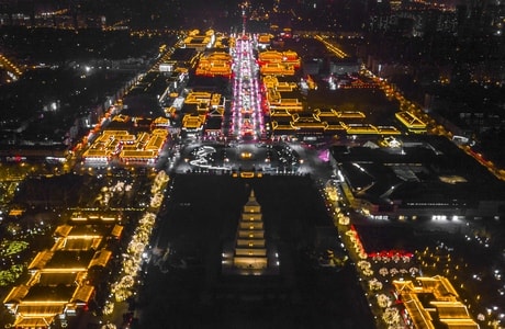 70周年城市-70周年摄影大赛-大唐不夜城-城市-城市风光 图片素材