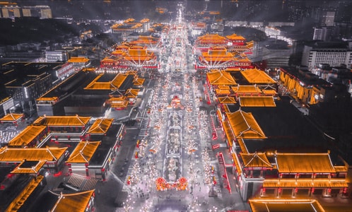 70周年城市-70周年摄影大赛-大唐不夜城-城市-城市风光 图片素材