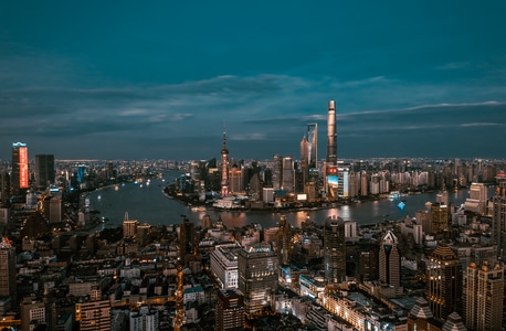 落日-晚霞-风光-上海-魔都映像 图片素材