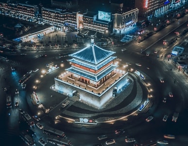 70周年摄影大赛-70周年城市-钟楼-古建筑-城市 图片素材