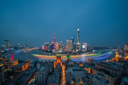 上海-魔都-城市内部-陆家嘴-艺术风光 图片素材