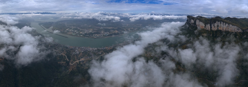 三峡风光-三峡大坝-黄牛岩-三峡工程全景图-黄牛岩全景图 图片素材