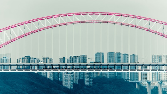 交通-建筑-重庆-城市-线条 图片素材