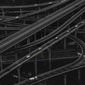 交通-重庆-建筑-黑白-立交桥 图片素材