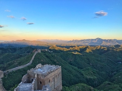 河北-承德-金山岭长城-风光-我要上封面 图片素材