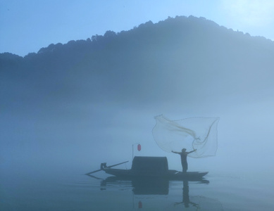 船家-打鱼人-景区-湖泊-东江湖 图片素材
