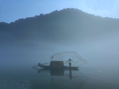船家-打鱼人-景区-湖泊-东江湖 图片素材
