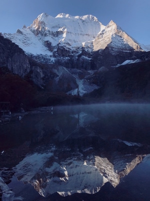 对称美-甘孜藏族自治州-风景-自然-山 图片素材