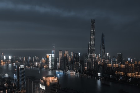 勒是雾都-爬楼-夜景-上海-城市 图片素材