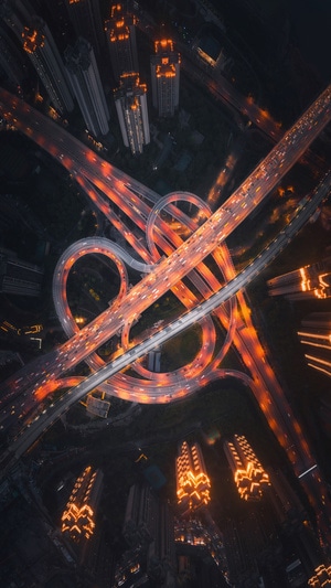 夜景-重庆-风光-建筑-对称 图片素材