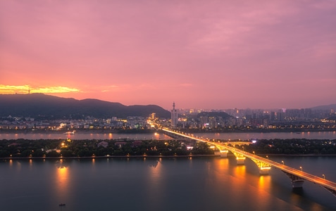 长沙-湘江-橘子洲-城市风光-城市 图片素材