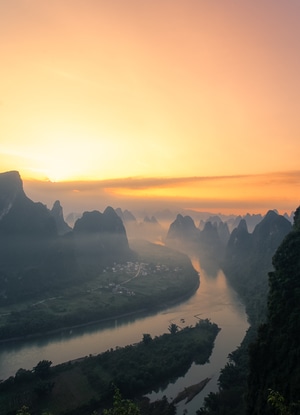极影-风光-日出-自然-风景 图片素材