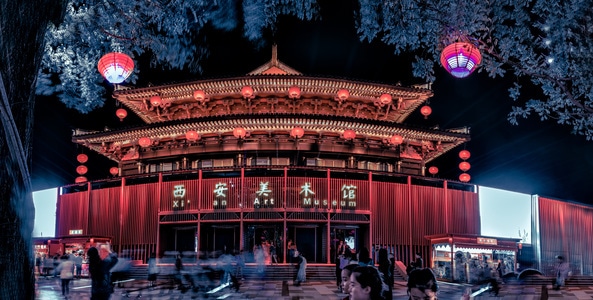古城-西安-长安-夜景-建筑 图片素材