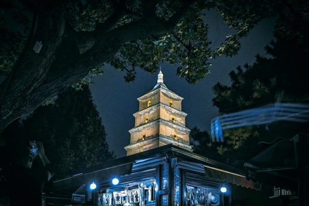 古城-西安-长安-夜景-建筑 图片素材